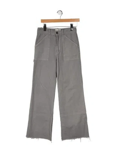Pre-owned Nili Lotan High-rise Wide Leg Jeans In Gray