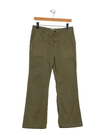 Pre-owned Nili Lotan High-rise Wide Leg Jeans In Green