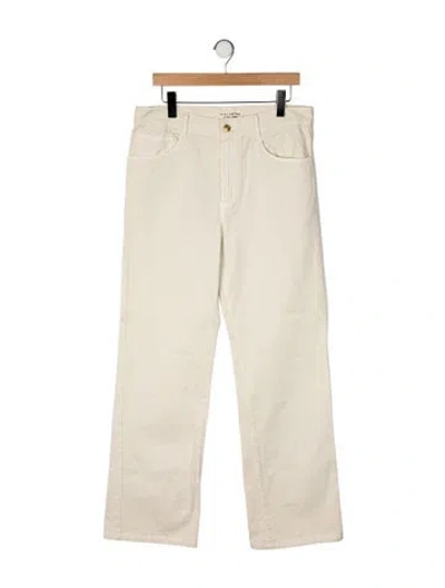 Pre-owned Nili Lotan High-rise Wide Leg Jeans In Neutral