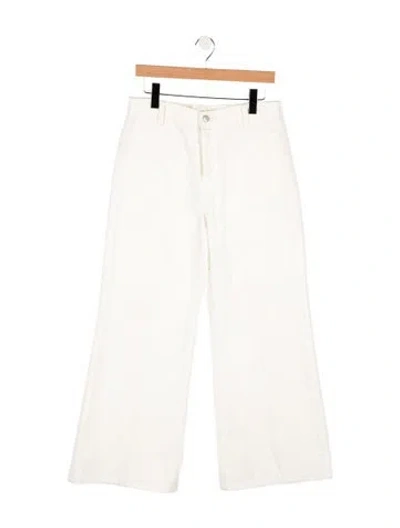 Pre-owned Nili Lotan High-rise Wide Leg Jeans In Neutral