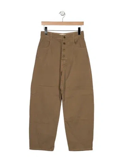 Pre-owned Nili Lotan High-rise Wide Leg Jeans In Neutrals