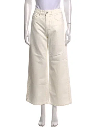 Pre-owned Nili Lotan High-rise Wide Leg Jeans W/ Tags In White