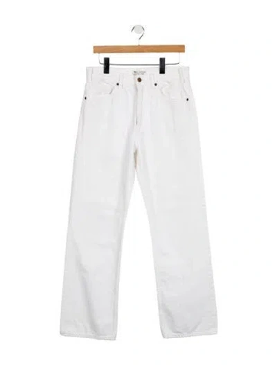 Pre-owned Nili Lotan High-rise Wide Leg Jeans In White