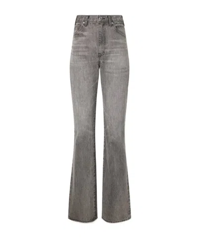 Nili Lotan Joan High-rise Straight-leg Jeans In Gray