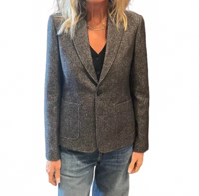 Nili Lotan Holden Blazer In Graphite Donegal In Gray