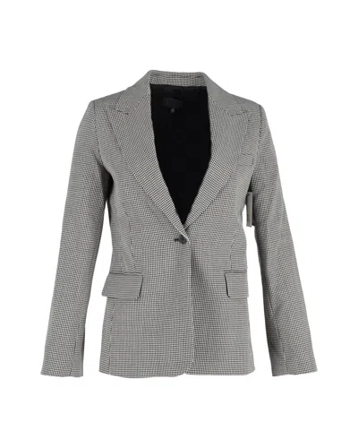 Nili Lotan Houndstooth Print Blazer In Multicolor Cotton