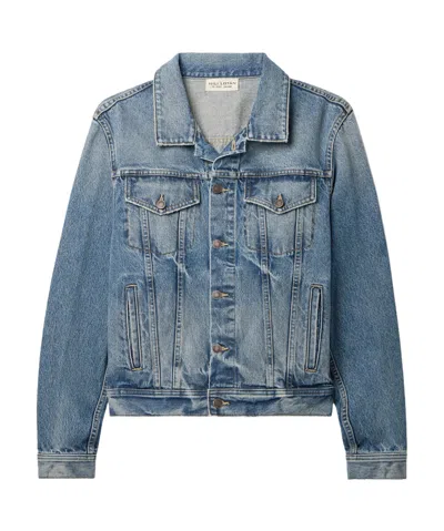 Nili Lotan Hubert Long-sleeved Denim Jacket In Blue