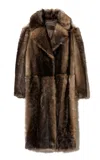 Nili Lotan Ingrid Shearling Coat In Multi
