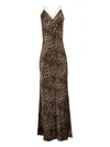 Nili Lotan Ira Leopard-print Silk-charmeuse Gown In Brown