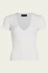 Nili Lotan Italia Knit Tee In Ivory