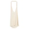 Nili Lotan Ivey Knit Halter Top In Cream Silk In White