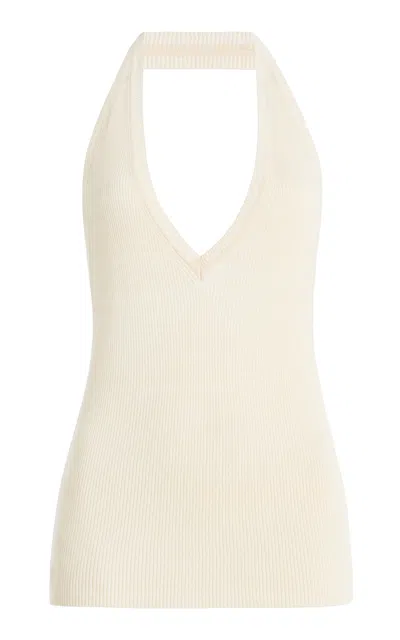 Nili Lotan Ivey Silk Halter Top In White