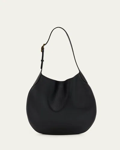 Nili Lotan Jagger Leather Shoulder Bag In Black