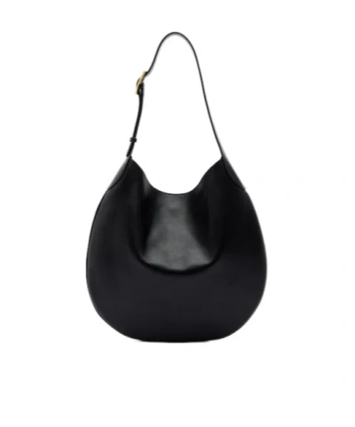 Nili Lotan Jagger Medium Leather Shoulder Bag In Black