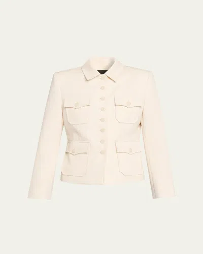 Nili Lotan Jamison Wool Jacket In Neutral