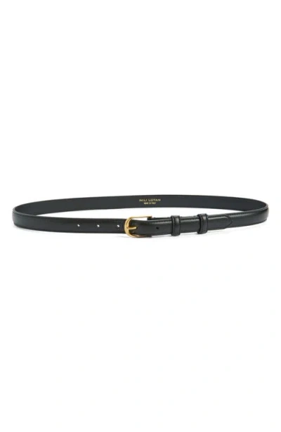 Nili Lotan Jane Leather Belt In Black