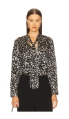 Nili Lotan Janese Blouse In Animal Print