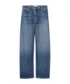 Nili Lotan Belt-lined Denim Trousers In Blue