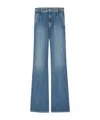 Nili Lotan Anna Mid-rise Wide-leg Jeans In Blue