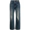 Nili Lotan Whiskering Effect Mid-rise Straight-legged Jeans In Blue