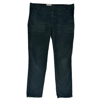 Pre-owned Nili Lotan Jenna Cropped Jeans In Black Cotton