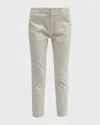 Nili Lotan Jenna Cropped Raw-edge Pants In White