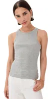 Nili Lotan Shanah Jersey Tank Top In Heather Grey