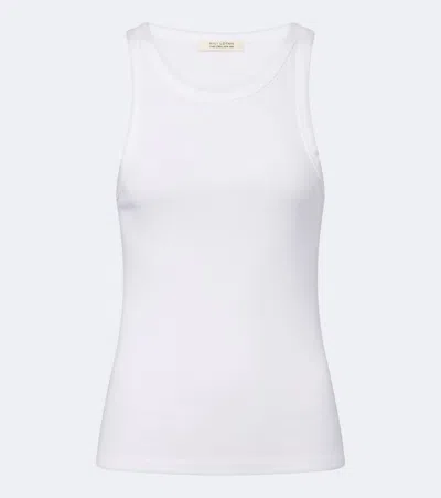 Nili Lotan Jennifer Ribbed-knit Cotton Tank Top In White