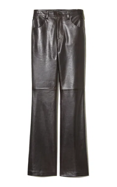 Nili Lotan Joan Leather Jeans In Black
