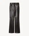 Nili Lotan Joan Leather Pant In Brown