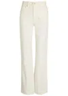 Nili Lotan Calla Frayed High-rise Straight-leg Jeans In Multi