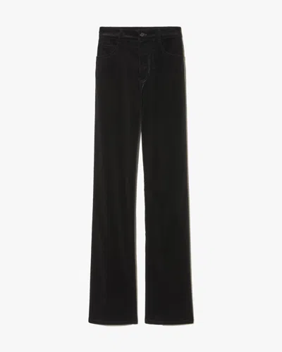 Nili Lotan Joan Velvet Pant In Black