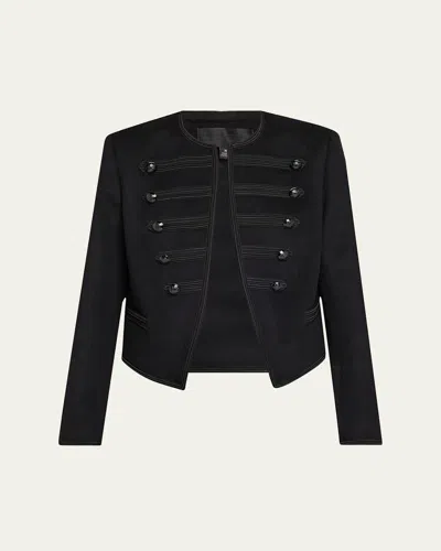 NILI LOTAN JONI OPEN-FRONT SHRUNKEN VIRGIN WOOL JACKET
