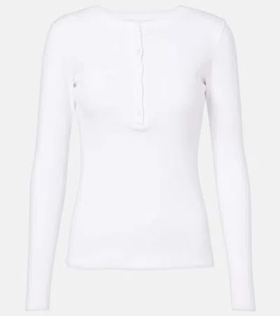 NILI LOTAN JORDAN HENLEY COTTON T-SHIRT