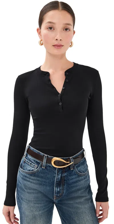 Nili Lotan Jordan Henley Tee Jet Black