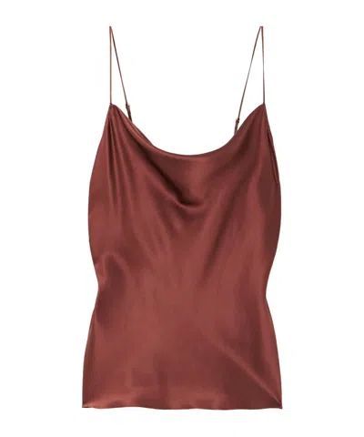 Nili Lotan Joris Draped Suspender In Brown