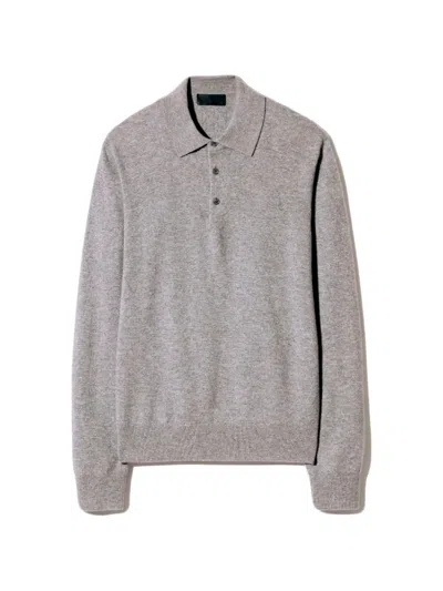 Nili Lotan Jovan Cashmere Polo Sweater In Gray