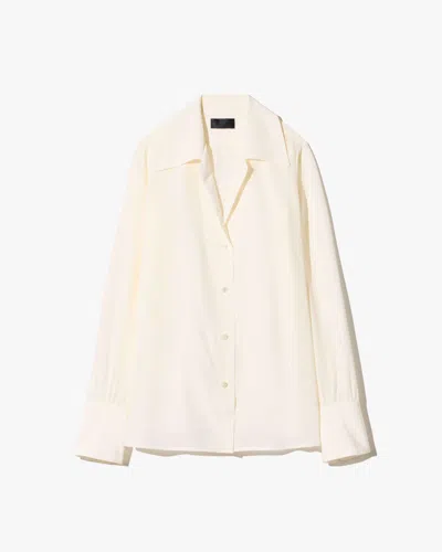 Nili Lotan Joxe Silk Blouse In White