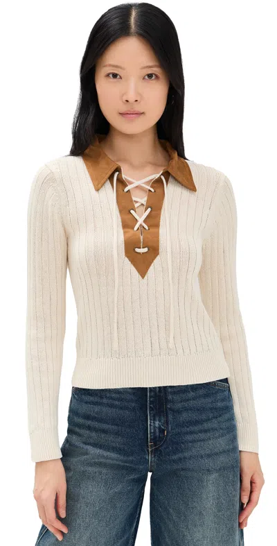 Nili Lotan Juana Sweater Off White/fawn