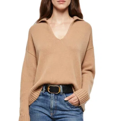 Nili Lotan Julie Cashmere Sweater In Camel In Brown