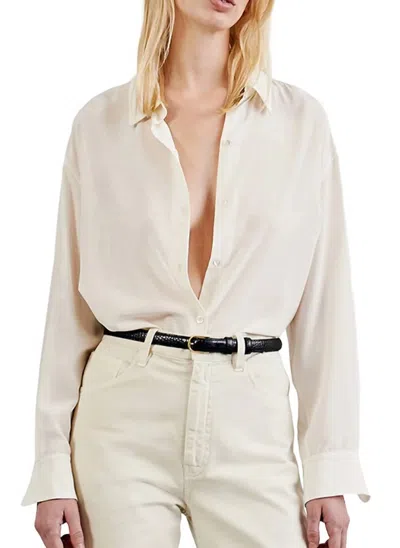 Nili Lotan Julien Shirt In Ivory In Neutral