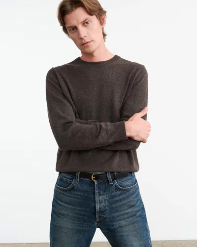 Nili Lotan Julius Cashmere Sweater In Dark Umber Melange