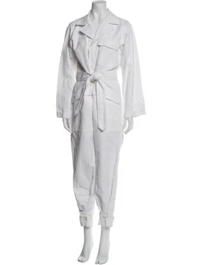 Pre-owned Nili Lotan Jumpsuit In White
