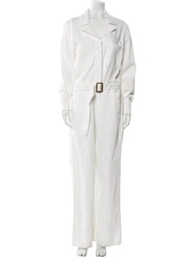 Pre-owned Nili Lotan Jumpsuit In White