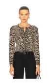 Nili Lotan Laevin Printed Sweater In Animal Print