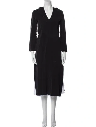 Pre-owned Nili Lotan Keyhole Accent Robe In Black