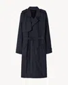 Nili Lotan Kieran Trench Coat In Dark Navy