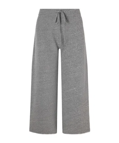 Nili Lotan Kiki Cropped Jersey Track Pants In Gray