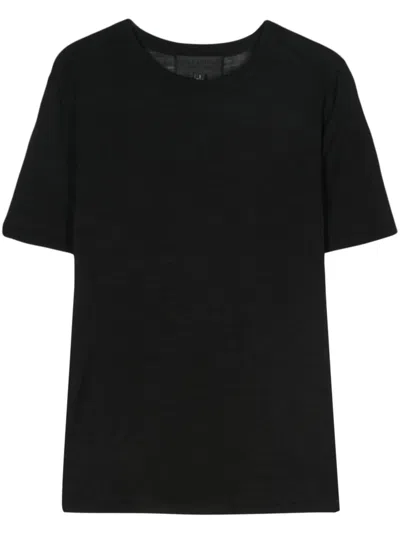 Nili Lotan Kimena Fine-knit T-shirt In Schwarz