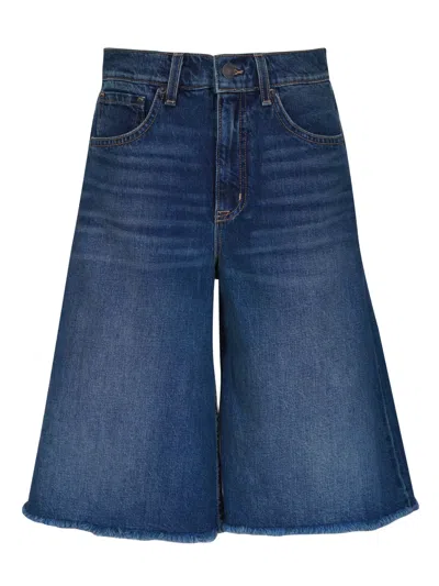Nili Lotan Knee-length Denim Shorts In Blue
